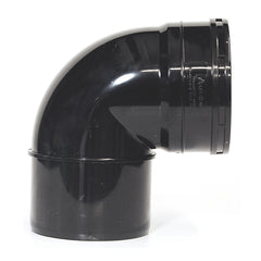 110mm Solvent Soil Knuckle Bend 90 Single Socket/Spigot Black