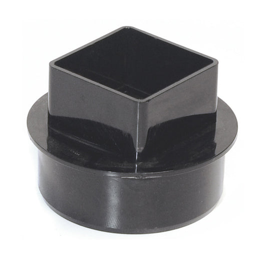110mm Solvent Square to Soil Adaptor Black - drainagedistribution.co.uk