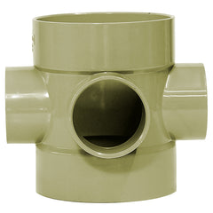 110mm Solvent Soil Short Boss Pipe Connector Olive Grey