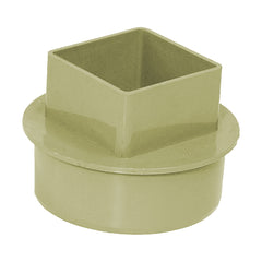 110mm Solvent Square to Soil Adaptor Olive Grey