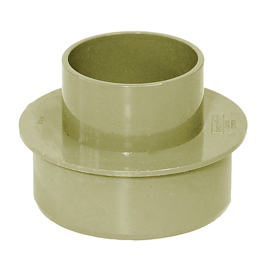 110mm Solvent Round to Soil Adaptor Olive Grey - drainagedistribution.co.uk
