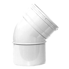 110mm Solvent Soil Bend 45 Single Socket/Spigot White