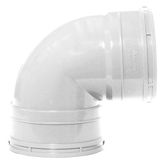 110mm Solvent Soil Knuckle Bend 90 Double Socket White