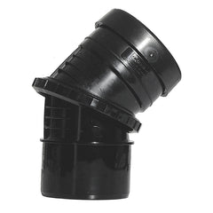 110mm Push Fit Soil Adjustable 0 - 45 Bend Spigot/Socket Black