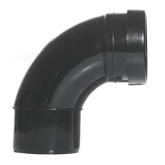 110mm Push Fit Soil 92 Bend Single Socket/Spigot Black