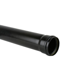 160mm Single Socket Pipe 3m Black