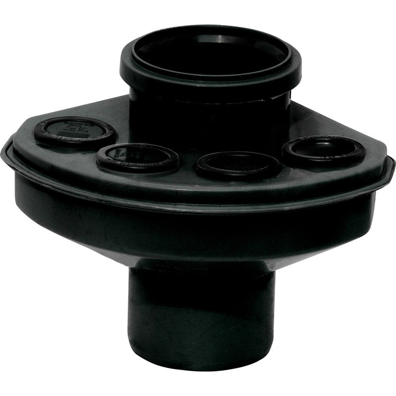 Aquaflow 110mm Push Fit Soil Manifold Black