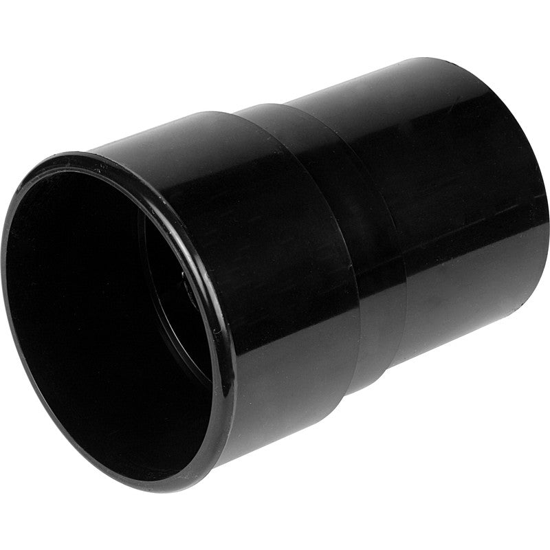 Half Round Rainwater Pipe Socket Black - drainagedistribution.co.uk