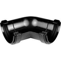 Half Round Rainwater 120 Angle Black