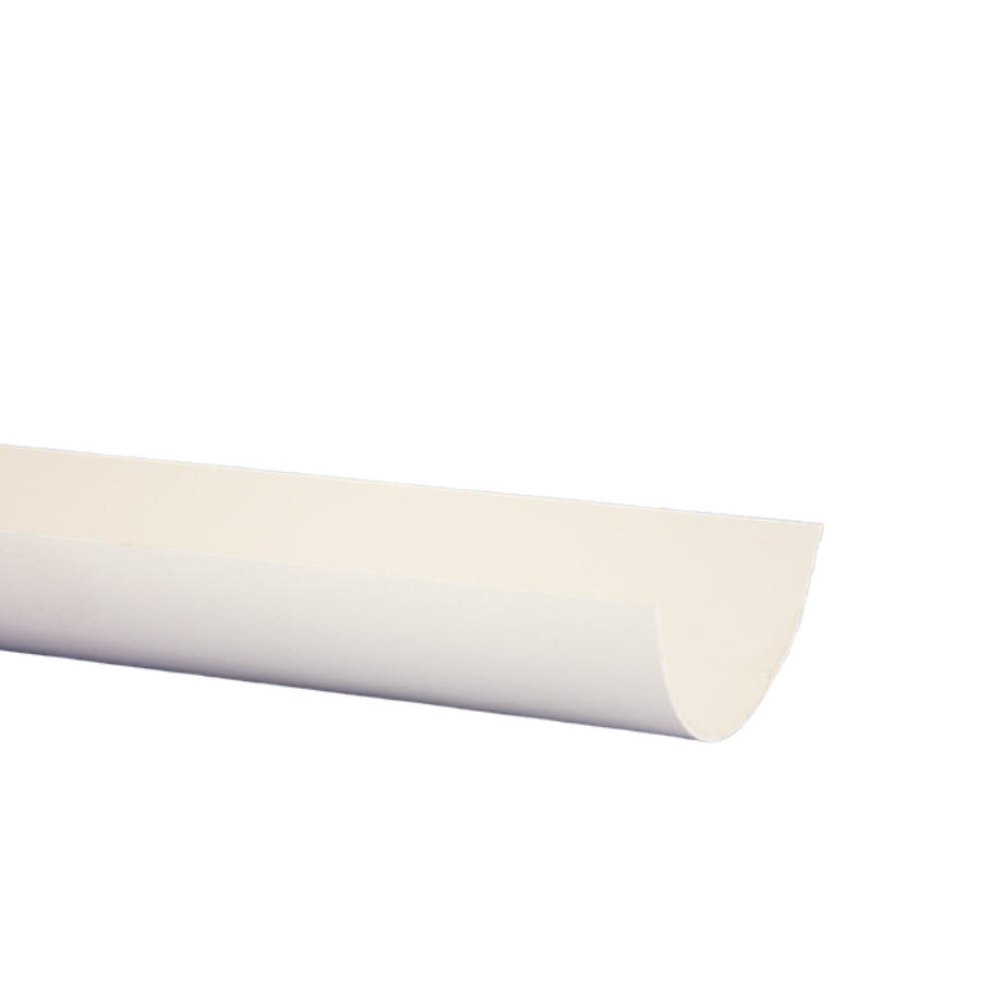 Half Round Rainwater 4mtr Gutter White - drainagedistribution.co.uk