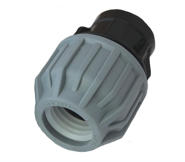 MDPE Water Pipe to Iron Female Coupling 20mm - ½'' - THE DRAINAGE DISTRIBUTION COMPANY