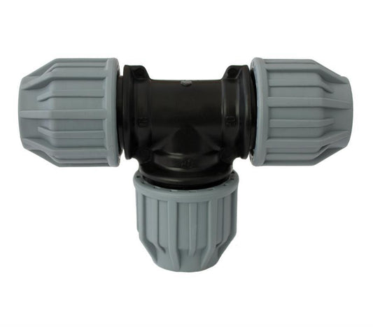 MDPE Water Pipe Tee 25mm - THE DRAINAGE DISTRIBUTION COMPANY