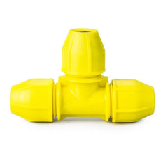 MDPE Yellow Gas Pipe Equal Tee 20mm