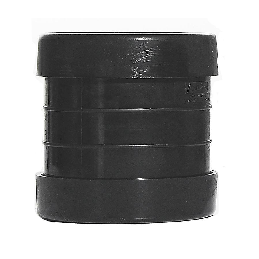 160mm Push Fit Soil Double Socket Coupling Black - drainagedistribution.co.uk