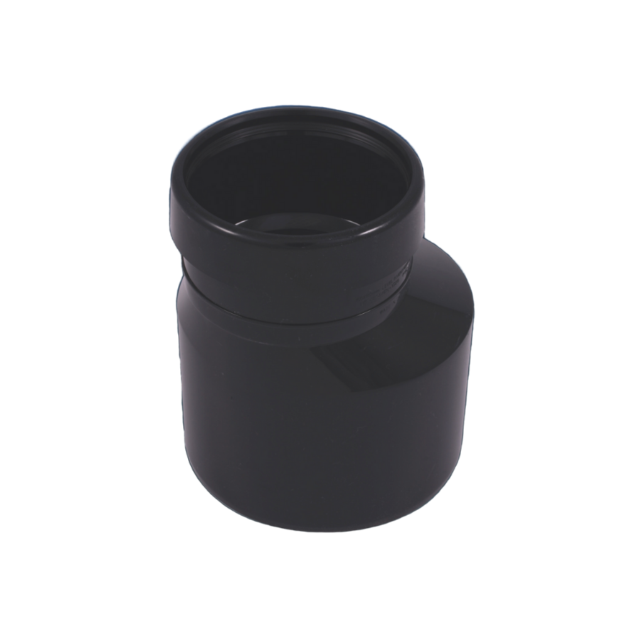 160mm Push Fit Soil 160mm x 110mm Reduced Coupling Black - drainagedistribution.co.uk