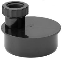 110mm Push Fit Soil Waste Adaptor 40mm Black - drainagedistribution.co.uk