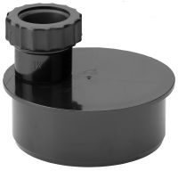 110mm Push Fit Soil Waste Adaptor 32mm Black