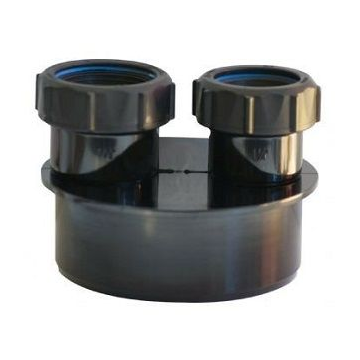 110mm Push Fit Soil Waste Adaptor 40mm & 40mm Black - drainagedistribution.co.uk