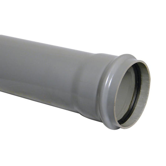 160mm Single Socket Pipe 3m Grey - drainagedistribution.co.uk