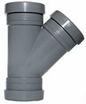 160mm Push Fit Soil Branch 45 Triple Socket Grey (63mm Boss) - drainagedistribution.co.uk