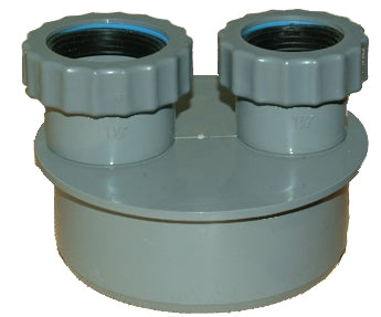 110mm Push Fit Soil Waste Adaptor 40mm & 40mm Grey - drainagedistribution.co.uk