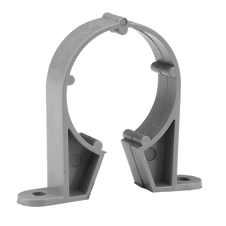 Push Fit Waste 40mm Pipe Clip Grey - drainagedistribution.co.uk