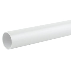 Push Fit Waste Pipe Plain End 40mm x 3m White