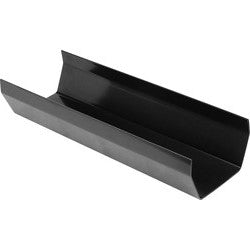 Square Line Rainwater 4mtr Gutter Black - drainagedistribution.co.uk