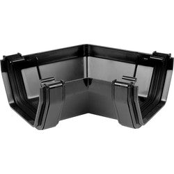 Square Line Rainwater 120 Angle Black - drainagedistribution.co.uk