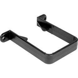 Square Line Rainwater Down Pipe Clip Black - drainagedistribution.co.uk