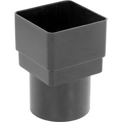 Square Line Rainwater Square to Round Down Pipe Adaptor - drainagedistribution.co.uk