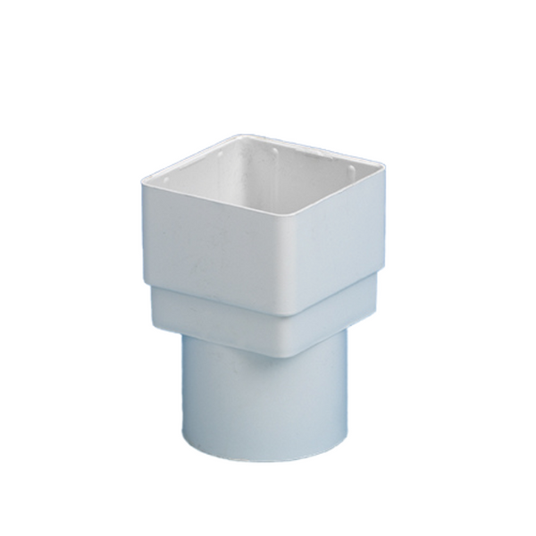 Square Line Rainwater Square to Round Down Pipe Adaptor White – THE ...