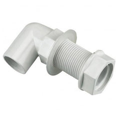 Solvent Weld Overflow Bent Tank Connector White