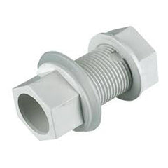 Solvent Weld Overflow Straight Tank Connector White