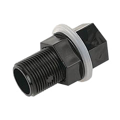 Solvent Weld Overflow Straight Tank Connector Black