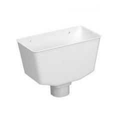 Square Line Rainwater Hopper White