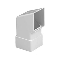 Square Line Rainwater Down Pipe Shoe White