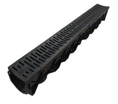 Channel Drain with Plastic 1mtr Grate