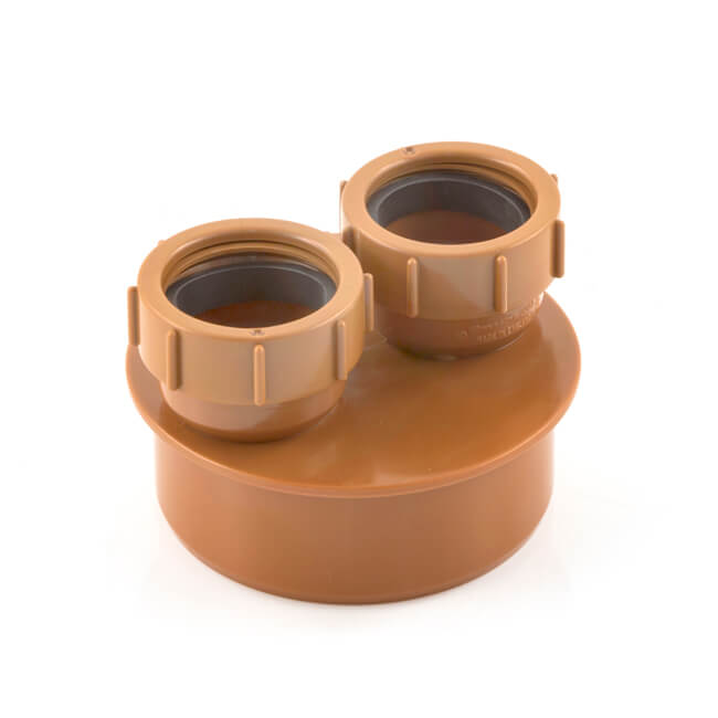 110mm Push Fit Soil Waste Adaptor 40mm & 40mm Underground - drainagedistribution.co.uk