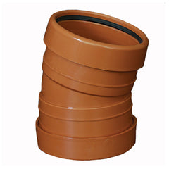 Underground Soil Pipe 110mm Bend 15° Double Socket