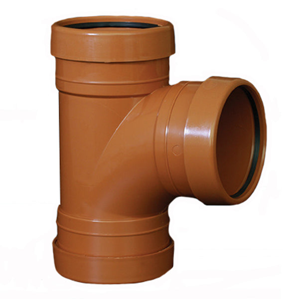 Underground Soil Pipe 110mm Branch 87.5° Triple Socket - THE DRAINAGE DISTRIBUTION COMPANY