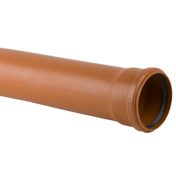 Underground Soil Pipe 110mm Single Socket Plain End 3mtr - THE DRAINAGE DISTRIBUTION COMPANY