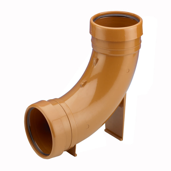 Underground Soil Pipe 110mm Rest Bend 87.5° Double Socket - THE DRAINAGE DISTRIBUTION COMPANY